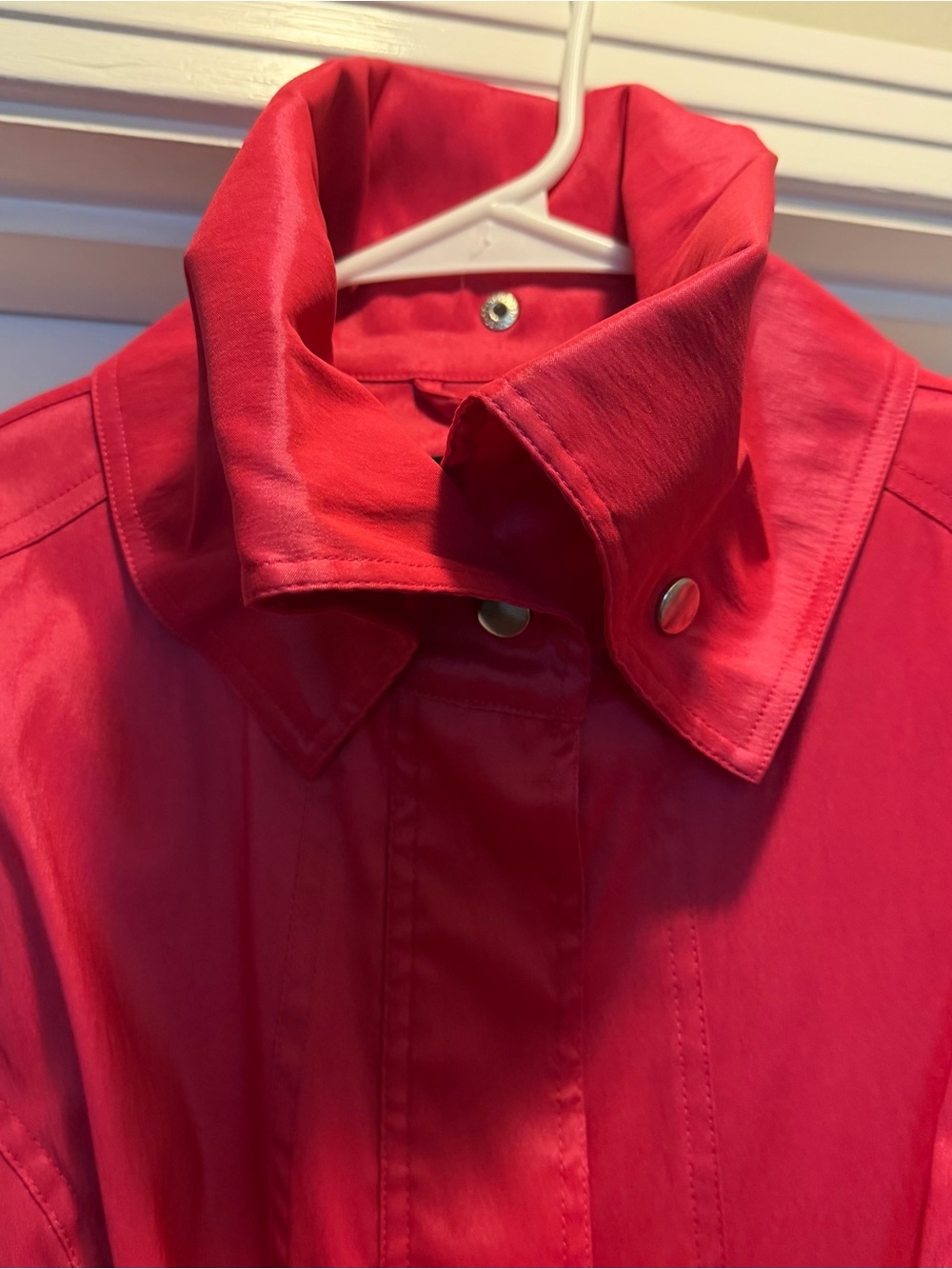 Hot Pink Bubble Hem Rain Coat - Picture 4 of 4